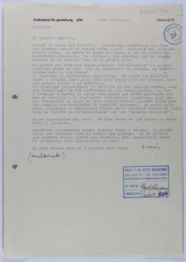 [Carta de Tomás Maldonado a Ignacio Pirovano. Ulm, 18 de octubre de 1956]