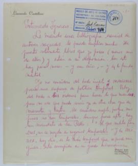 [Carta de Leonardo Castellani a Ignacio Pirovano. 3 de noviembre de 1953]