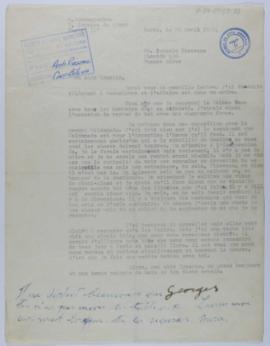 [Carta de Georges Vantongerloo a Ignacio Pirovano. París, 26 de abril de 1951]