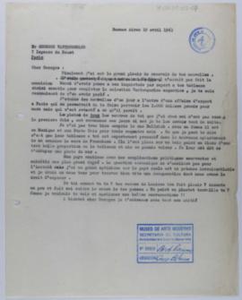 [Carta de Ignacio Pirovano a Georges Vantongerloo. Buenos Aires, 19 de abril de 1963]