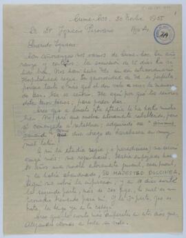 [Carta enviada a Ignacio Pirovano por Leonardo Castellani. Cume-Có, 30 de noviembre 1955]
