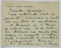 [Carta de Carlos Flexa Ribeiro a Ignacio Pirovano. Río de Janeiro, 1 de agosto de 1957]