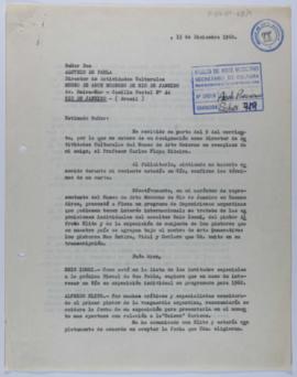 [Copia de carta de Ignacio Pirovano a Aloysio de Paula. 15 de diciembre de 1960]