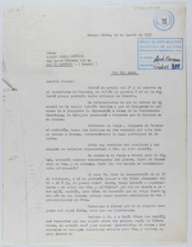 [Copia de carta de Ignacio Pirovano a Carlos Flexa Ribeiro. Buenos Aires, 14 de agosto de 1957]