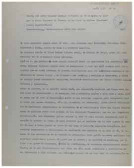 Charla del señor Raymond Cogniat difundida el 28 de marzo de 1957 por la Radio Nacional de Francia en la "Hora de Cultura Francesa" (copia magnetofónica): consecuencias y observaciones sobre esta charla