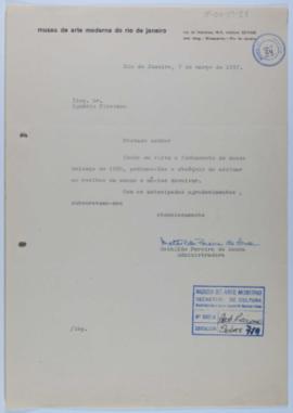 [Carta de de Mathilde Pereira da Sousa a Ignacio Pirovano. Río de Janeiro, 7 de marzo de 1957]