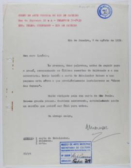 [Carta de Niomar Moniz Sodré a Ignacio Pirovano. Río de Janeiro, 8 de agosto de 1956]