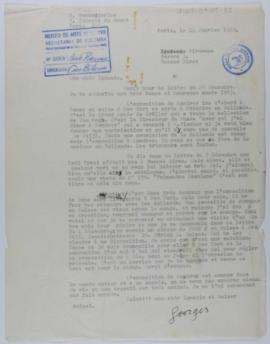 [Carta de Georges Vantongerloo a Ignacio Pirovano. París, 14 de enero de 1963]