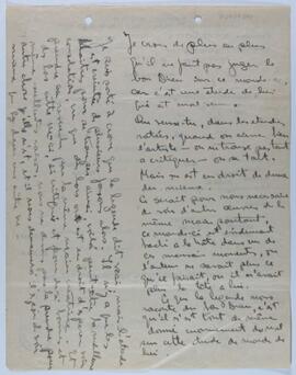 [Apunte manuscrito con fragmentos de una carta de Vicent Van Gogh a su hermano Theo]