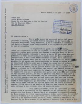 [Copia de carta de Ignacio Pirovano a Carlos Flexa Ribeiro. Buenos Aires, 16 de abril de 1957]
