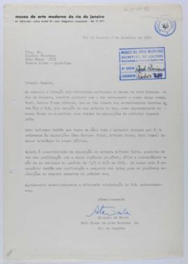 [Carta de Aloysio de Paula a Ignacio Pirovano. Río de Janeiro, 9 de diciembre de 1960]