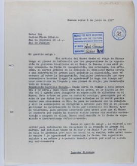 [Copia de carta de Ignacio Pirovano a Carlos Flexa Ribeiro. Buenos Aires, 6 de junio de 1957]