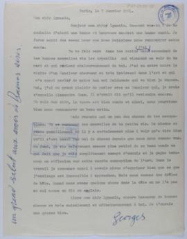 [Carta de Georges Vantongerloo a Ignacio Pirovano. París, 7 de enero de 1954]