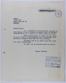[Copia de carta de Ignacio Pirovano a Fridl Loos. 16 de abril de 1957]