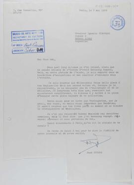 [Carta de René Huyghe a Ignacio Pirovano. París, 7 de mayo de 1979]