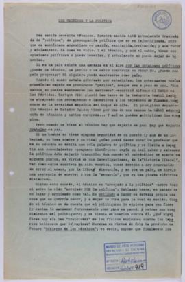Los técnicos y la política