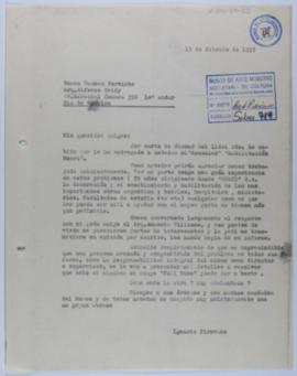 [Copia de carta de Ignacio Pirovano a Carmen Portinho y Alfonso Reidy. 19 de febrero de 1957]
