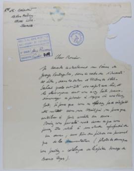 [Carta de J.E.Gkislain a Ignacio Pirovano. Lille]