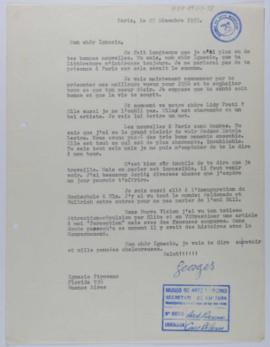[Carta de Georges Vantongerloo a Ignacio Pirovano. París, 25 de diciembre de 1955]