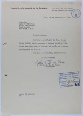 [Carta de Martha F.B. do Couto a Ignacio Pirovano. Río de Janeiro, 15 de diciembre de 1956]