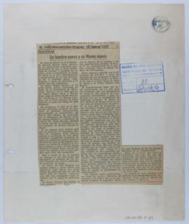Artículo de prensa: Un hombre nuevo y un Museo nuevo